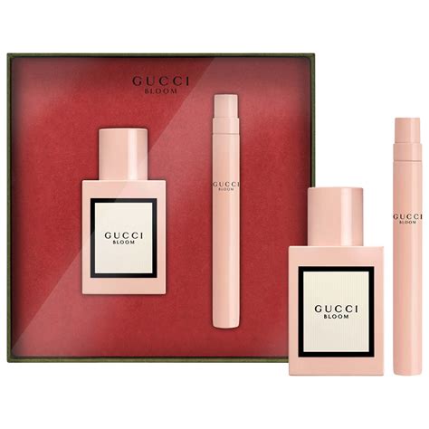 gucci bloom gift set women stores|gucci bamboo perfume gift set.